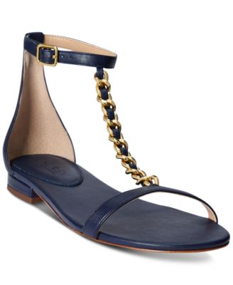 Lauren Ralph Lauren - Women's Elise T-Strap Flat Sandals