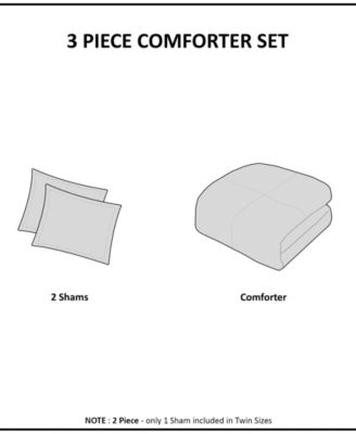 Alpine Chevron Stripe Reversible Comforter Set, Full/Queen