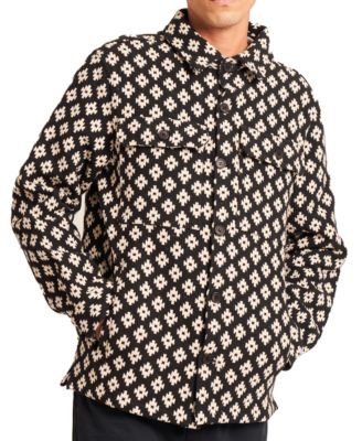 Native Youth - Men's Jacquard Patterned Shirt Jacket