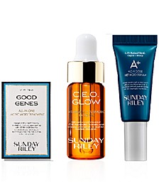Spend More, Get More! Receive a FREE 3pc skincare gift with any $110 Sunday Riley purchase!