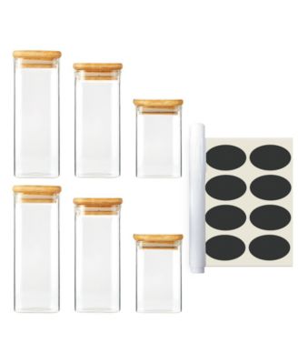 Glass Storage Containers with Bamboo Lids, 2 Sizes for Pantry Storage (12  Piece Set), PACK - Ralphs