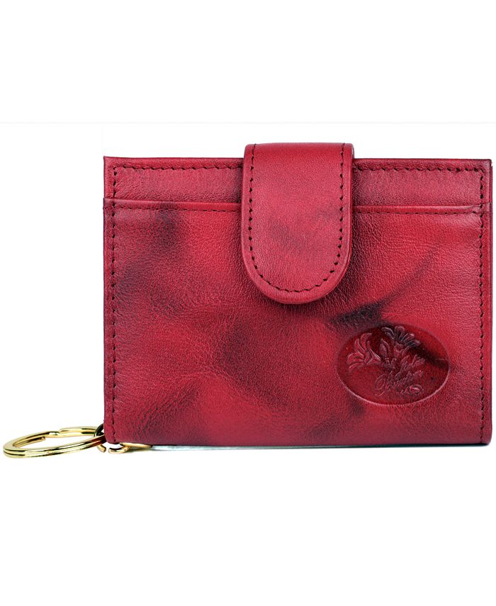 Buxton Women's Heiress Card Case Wallet - Floral Embossed Leather With Key Ring - View #2