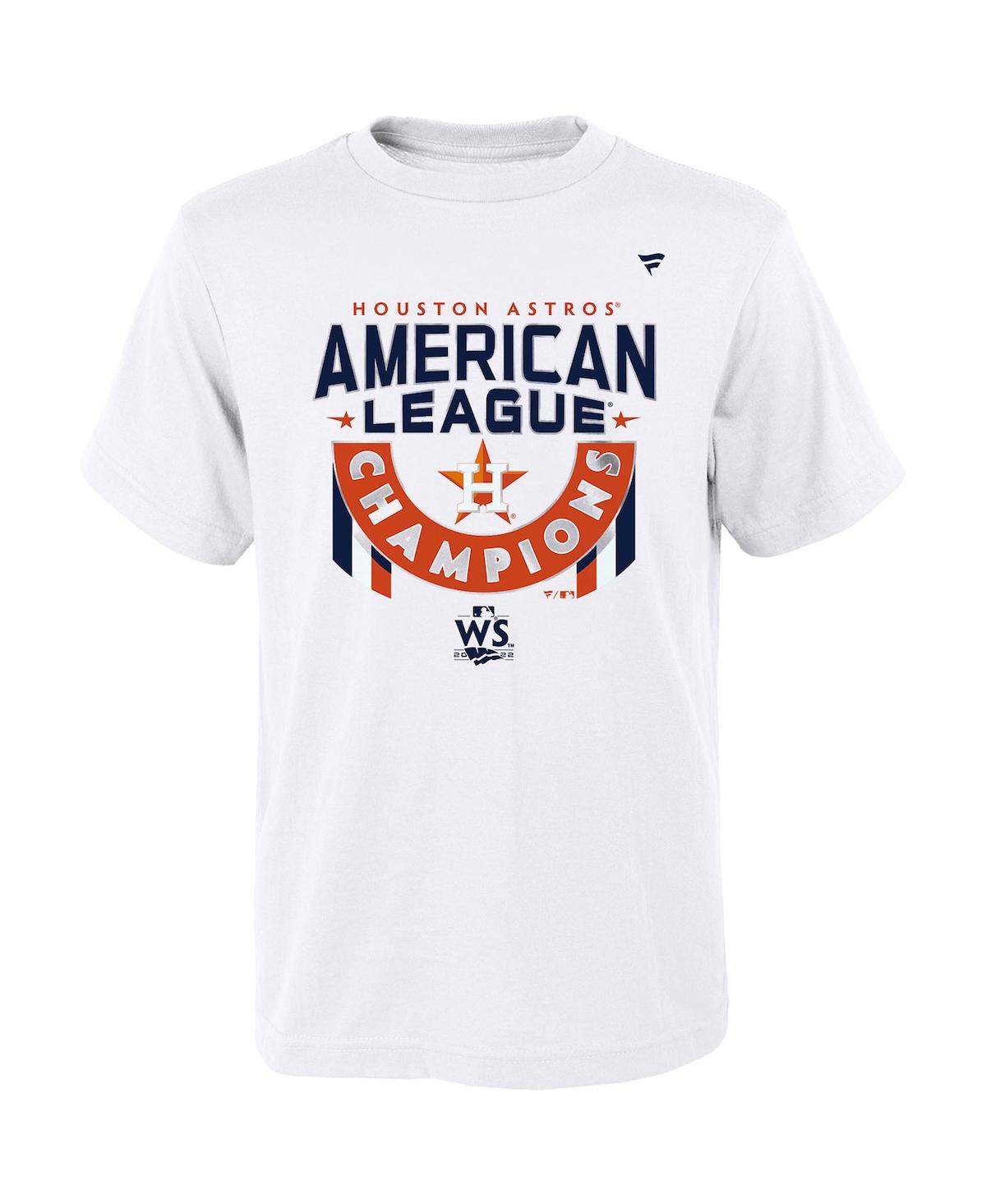 Shop Fanatics Toddler Boys And Girls  White Houston Astros 2022 American League Champions Locker Room T-sh