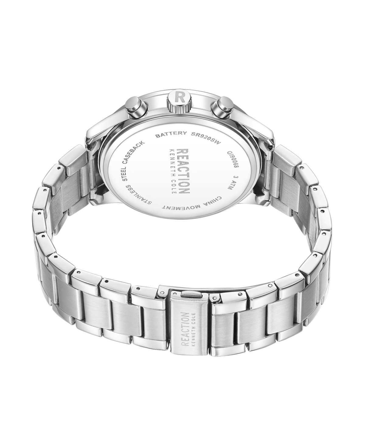 Kenneth Cole Reaction Men's Dress Sporttone Stainless Steel Bracelet Watch, 47mm - Silver