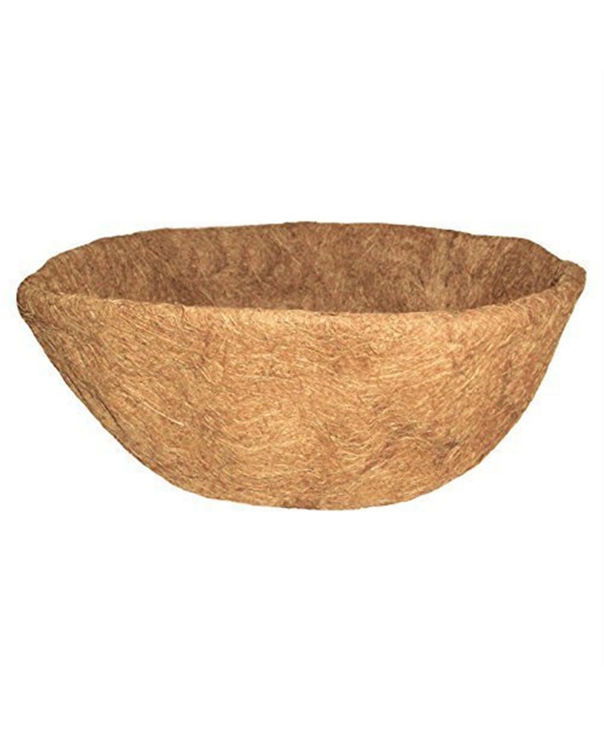 Coconut Arts Basket Shaped Coco Liner, 14 inches - Brown