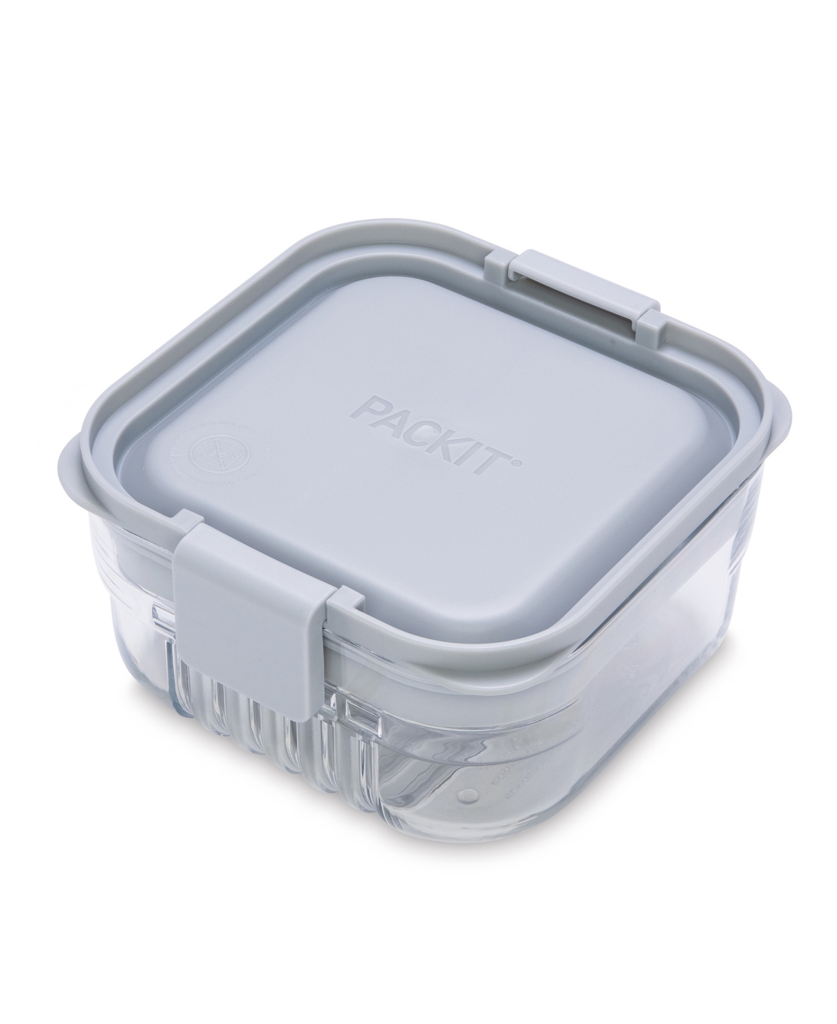 Pack It Mod Snack Bento Food Storage Container In Steel Gray