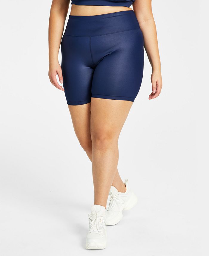 I.N.C. International Concepts Plus Size Shine Compression Bike Shorts