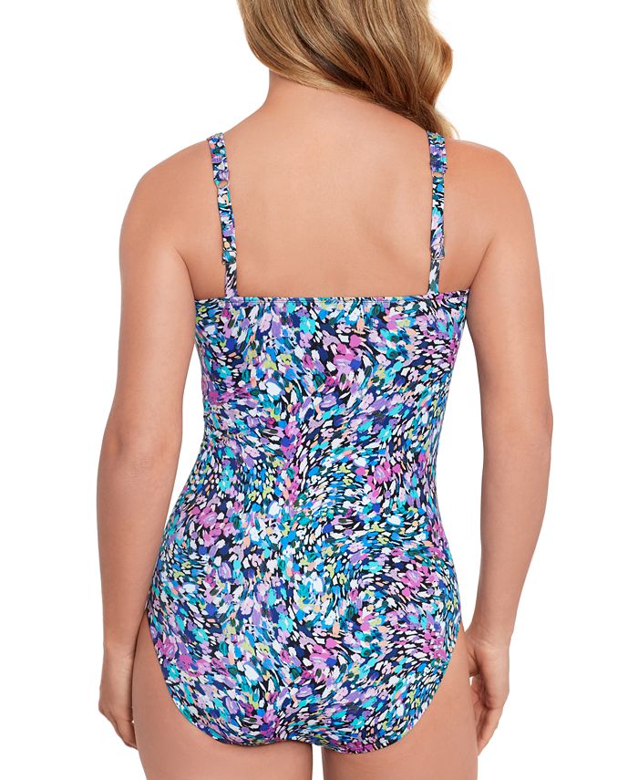 Swim Solutions Women's TummyControl ShirredBodice OnePiece Swimsuit