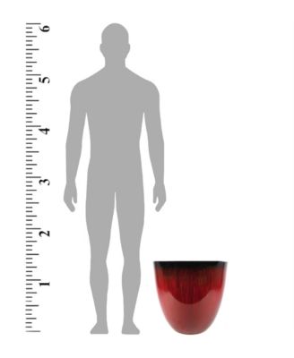 Gardeners Select Egg Shaped Planter Flower Box 18in Red