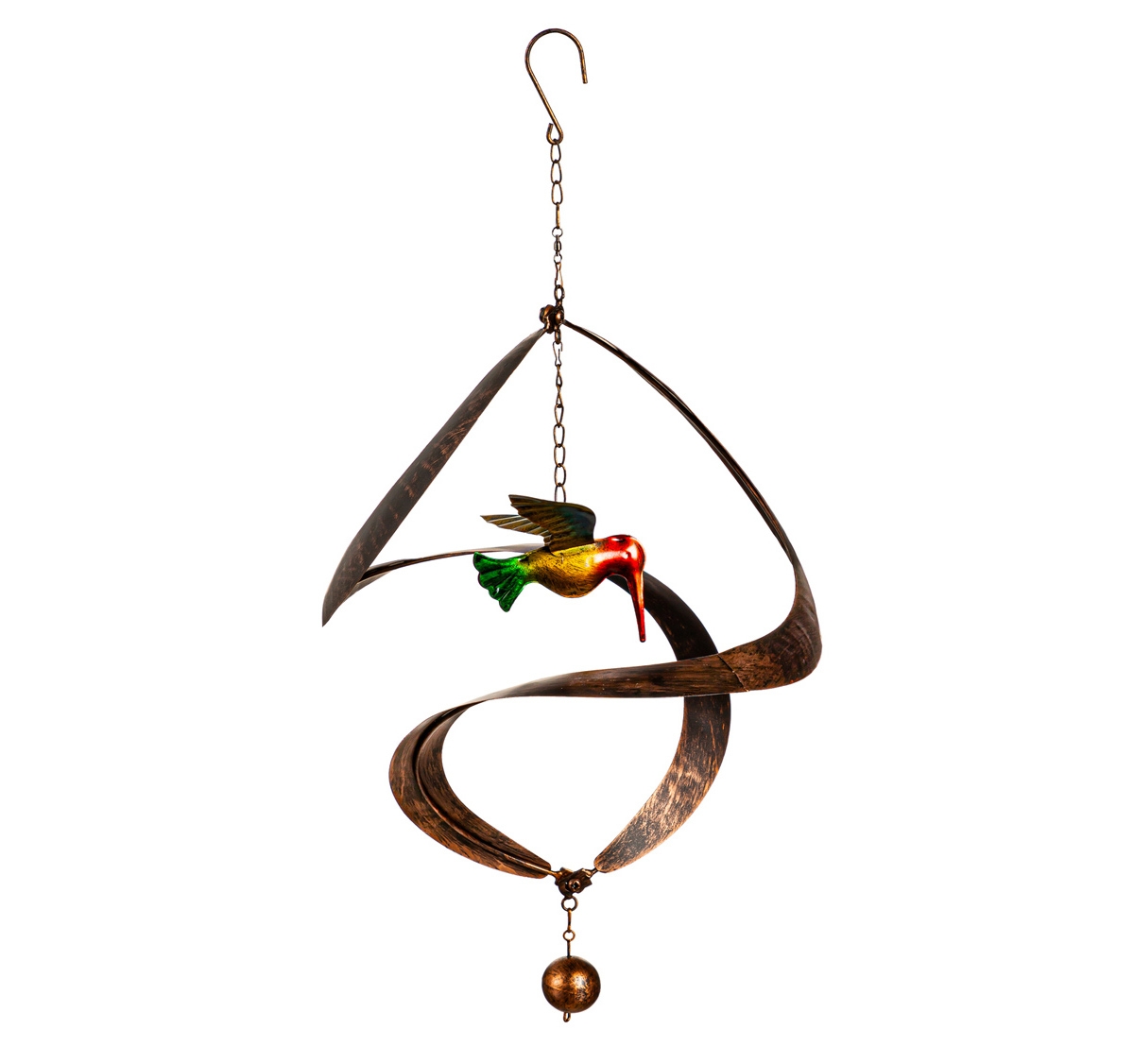 Evergreen 24"h Twirler With Icon, Hummingbird- Fade And Weather Resistant Outdoor Decor For Homes, Yards And G In Multicolored
