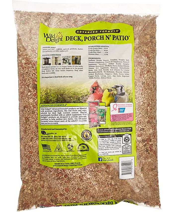 Wild Delight Advanced Formula Deck Porch N Patio Bird Seed 20lb Bag