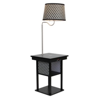 Madison 56" LED Table and Lamp Combo with USB Port, Outlet, Wireless Charging Pad