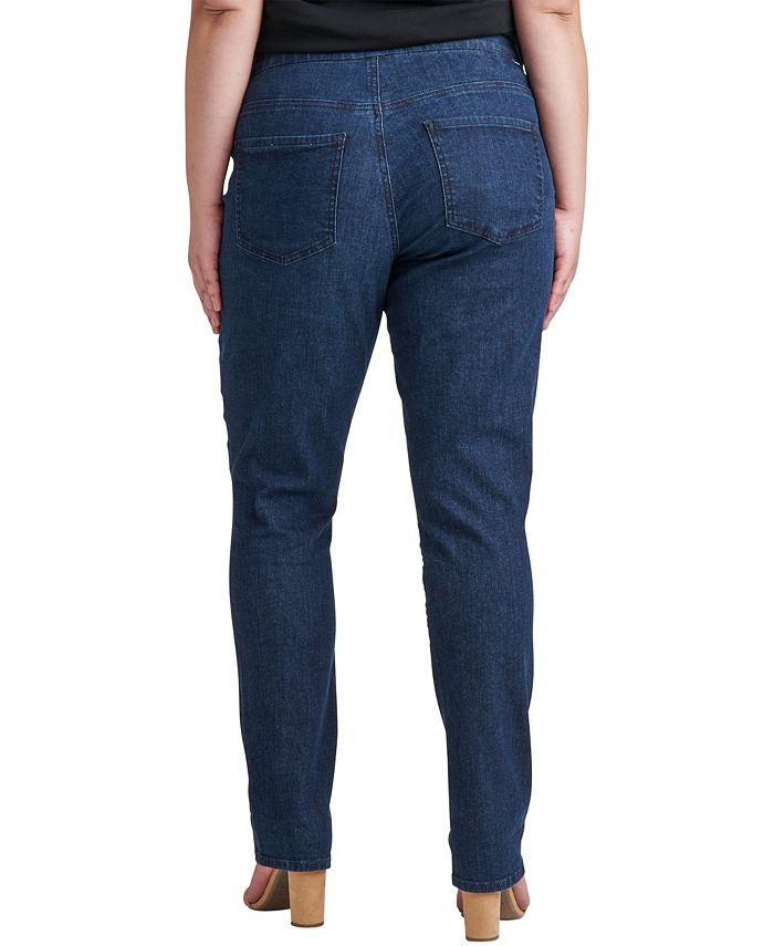 JAG Plus Size Peri Mid Rise Straight Leg Pull-On Jeans - Macy's