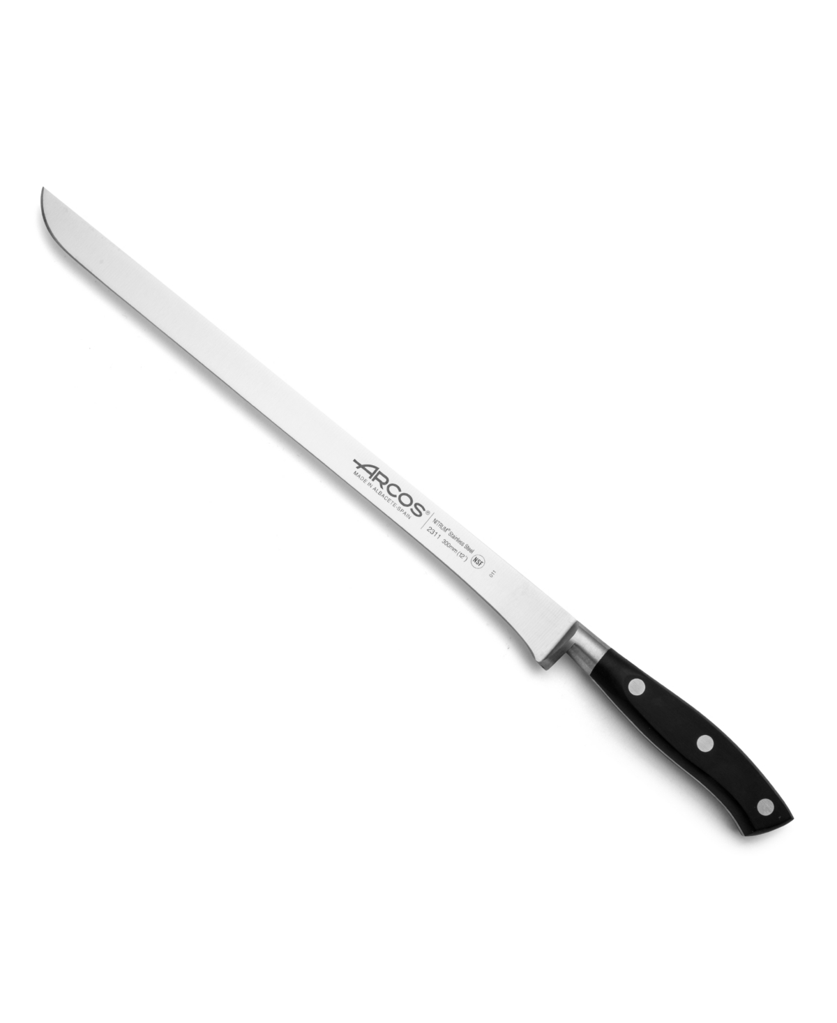 Arcos Riviera 10" Flexible Granton Ham Slicer Cutlery In Black