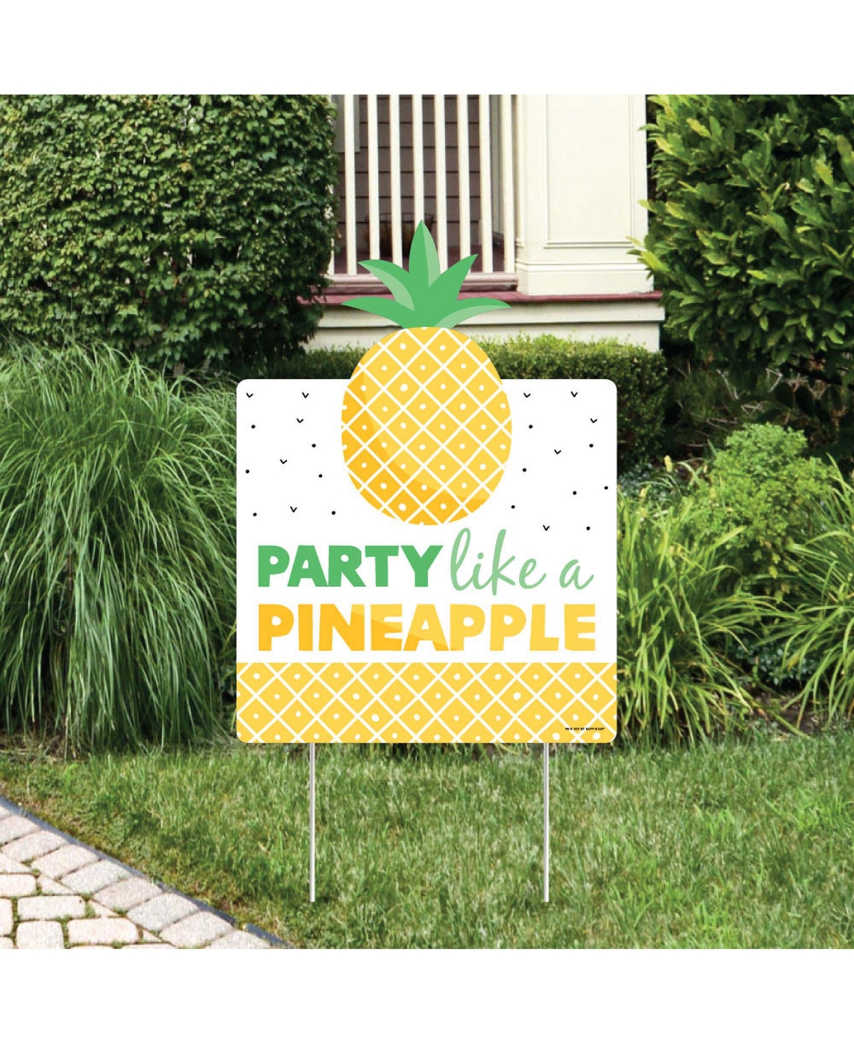 Tropical Pineapple - Party Decorations - Summer Party Welcome Yard Sign