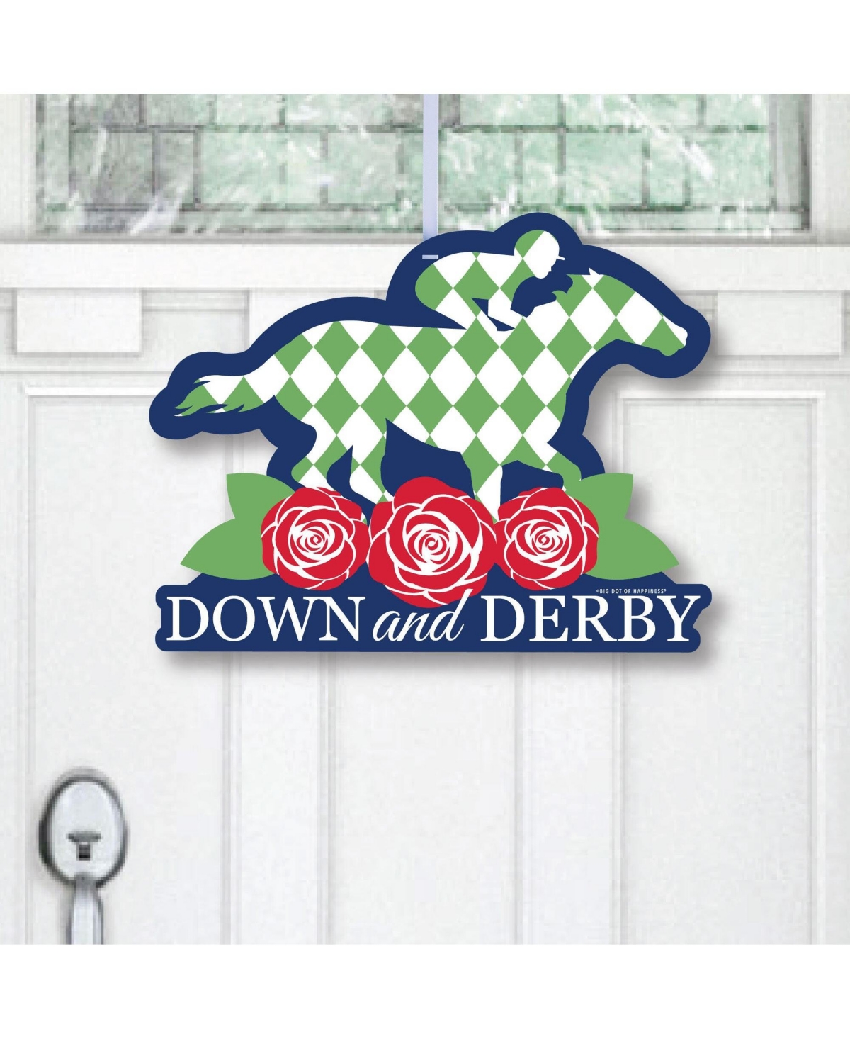 Kentucky Horse Derby - Hanging Porch Outdoor Front Door Decor - 1 Piece Sign
