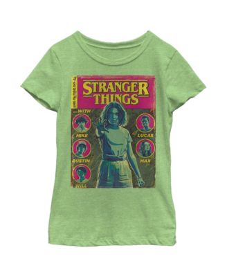 Netflix Girl's Stranger Things Vintage Comic Book Cover Child T-Shirt ...