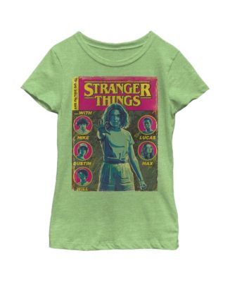 Netflix Girl's Stranger Things Vintage Comic Book Cover Child T-Shirt ...