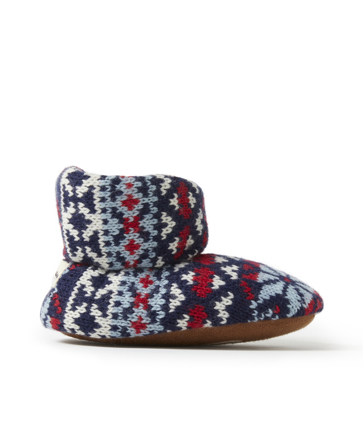 Dearfoams Kid's Fairisle Baby Bear Warm Up Bootie - Blue