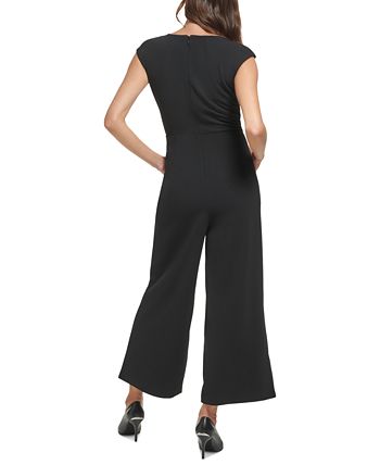 Calvin Klein Women's Cap-Sleeve Cutout Side-Drape Jumpsuit & Reviews -  Pants & Capris - Women - Macy's
