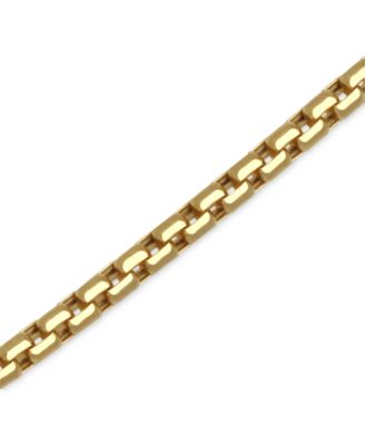 Rounded Box Link Chain Bracelet 8", in 14k Gold