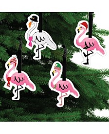 Flamingle Bells - Tropical Christmas Party Decorations - Christmas Tree Ornaments - Set of 12