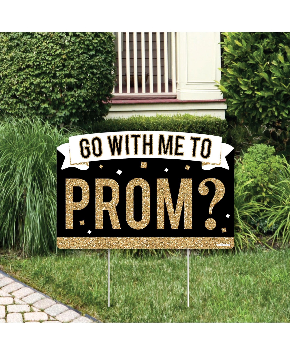 Promposal - Prom Yard Sign Lawn Decor - Go With Me To Prom Party Yardy Sign