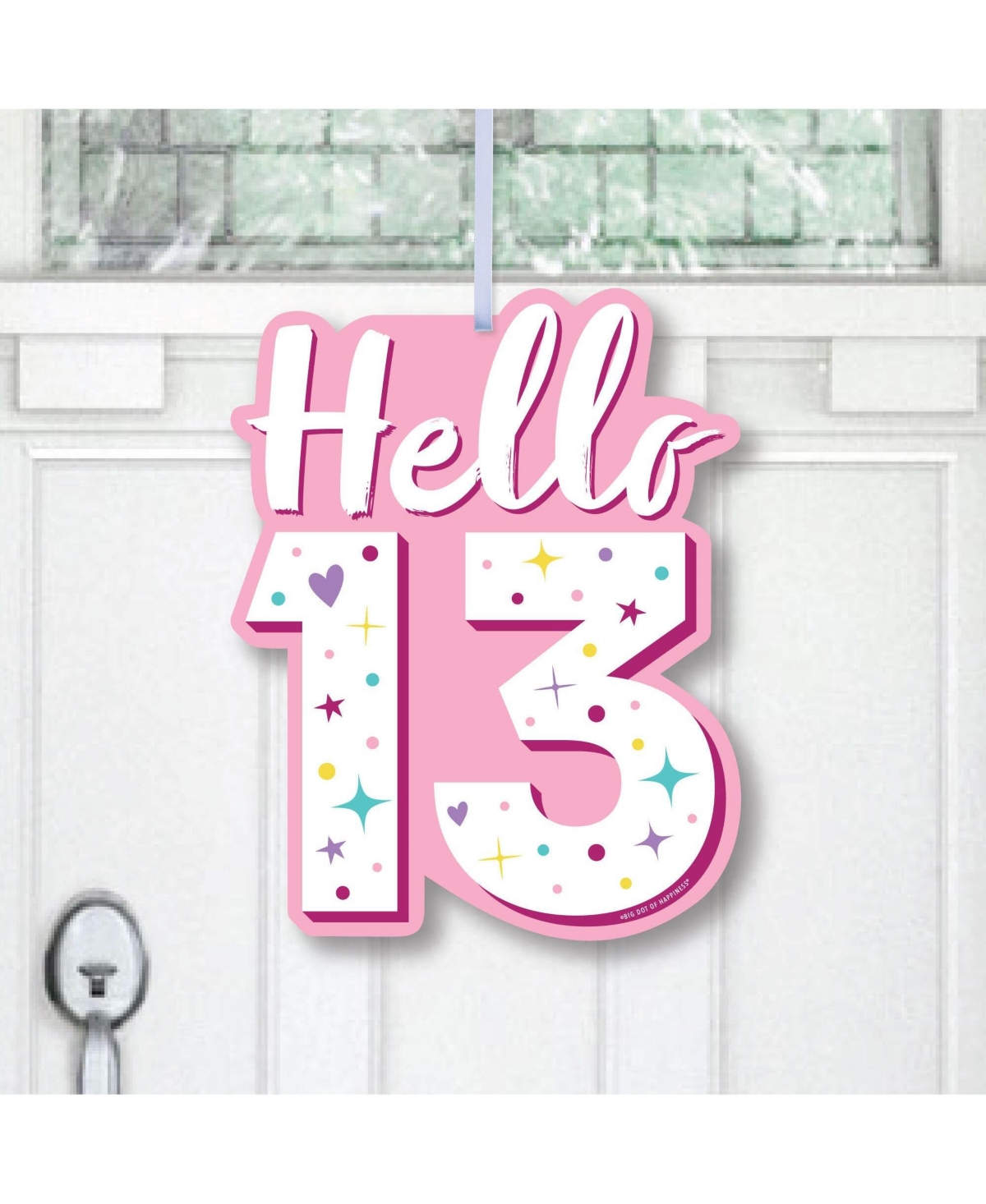 Girl 13th Birthday - Hanging Official Teen Outdoor Front Door Decor - 1 Pc Sign