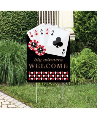 Las Vegas Welcome Sign Casino Party Outdoor Lawn Decorations 