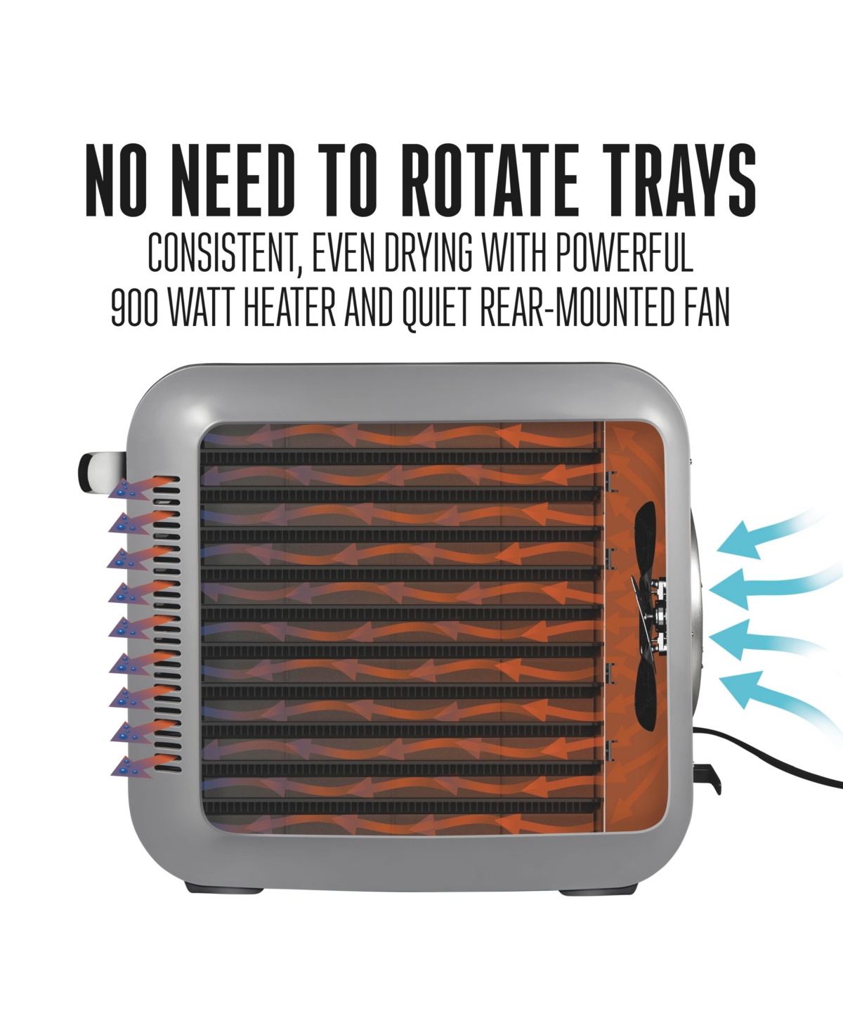 Weston 10 Tray Digital Food Dehydrator with Oven-Style Door - 75-1001-w - Black and Silver-Tone