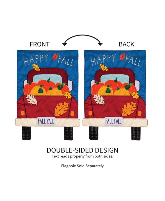 Evergreen Fall Yall Pickup Truck Garden Applique Flag - Macy's