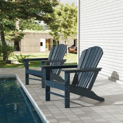 All-Weather Contoured Outdoor Poly Adirondack Chair (Set of 2)
