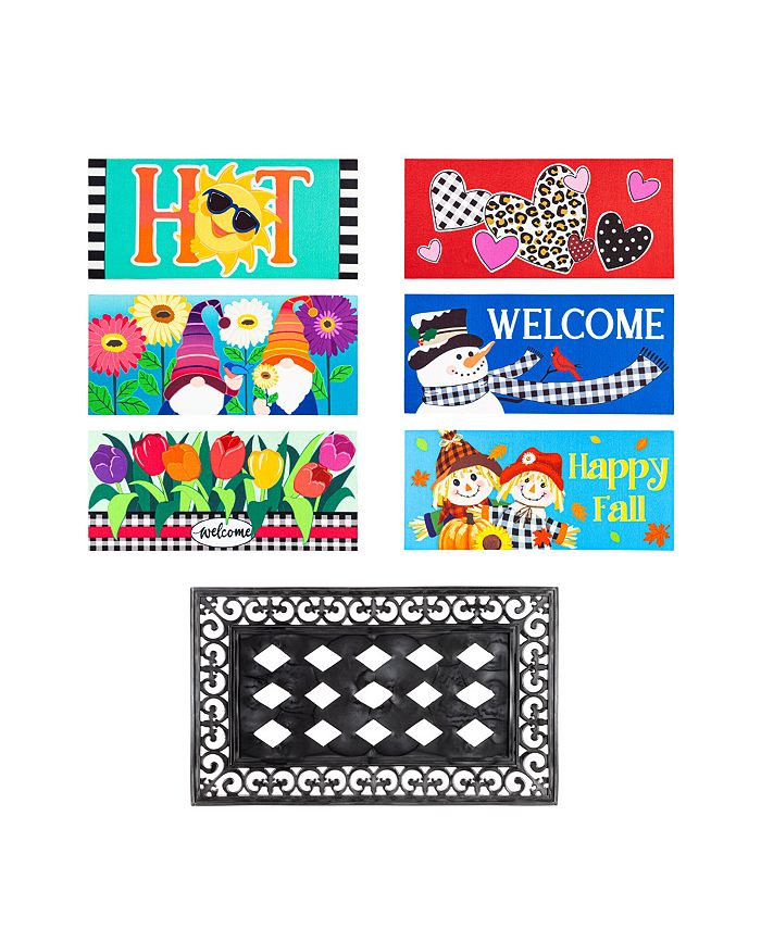 Evergreen 4Season Sassafras Mats, Set of 6, Whimsical Macy's