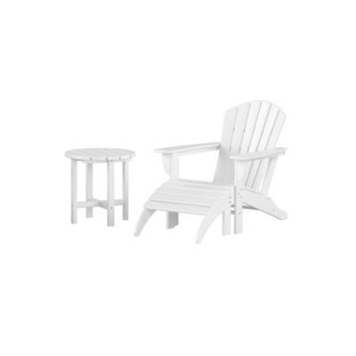 Outdoor Adirondack Chair with Ottoman Side Table Set