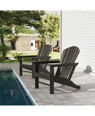 All-Weather Contoured Outdoor Poly Adirondack Chair (Set of 2)