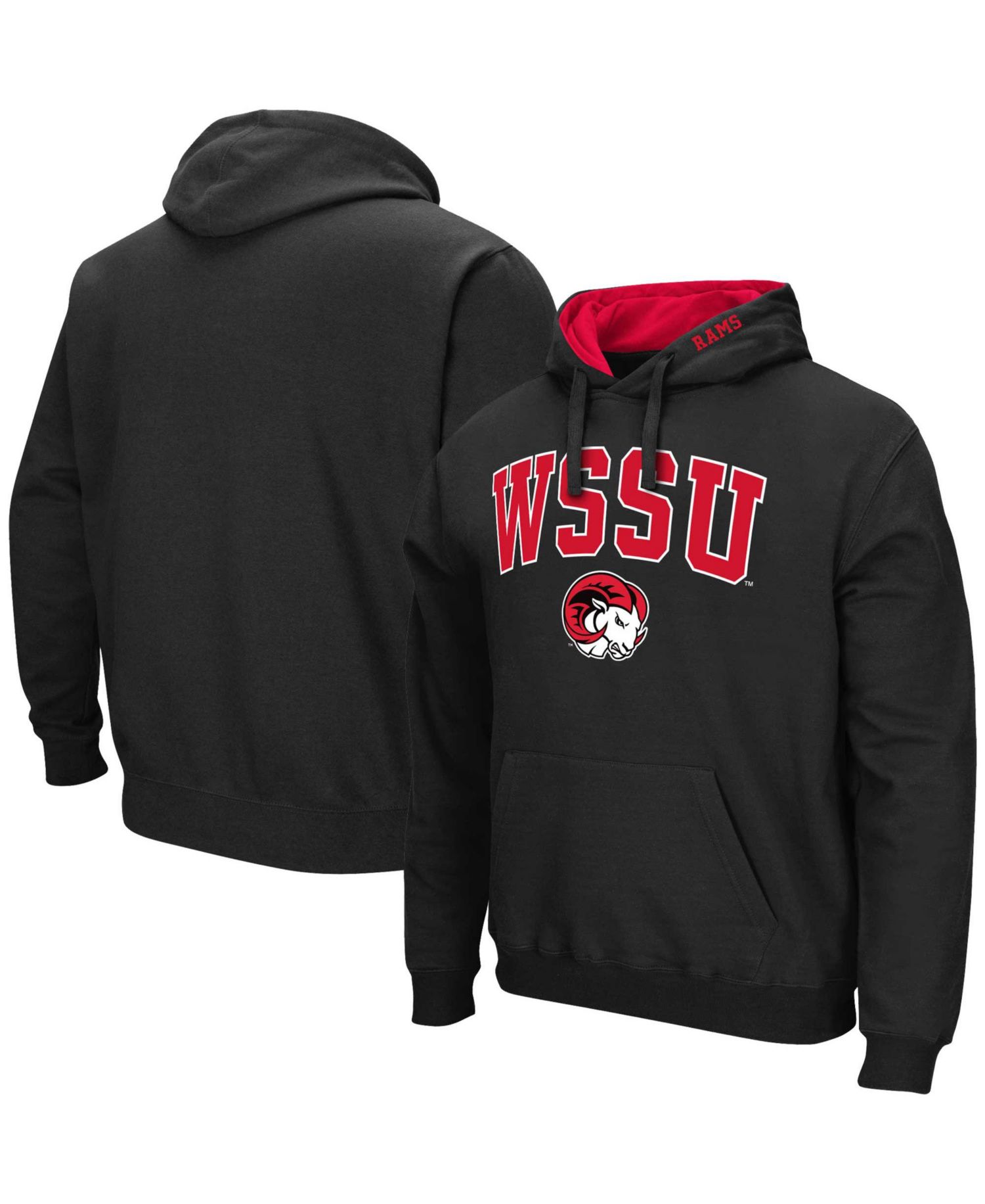 Men's Black Winston-Salem State Rams Arch & Logo Pullover Hoodie