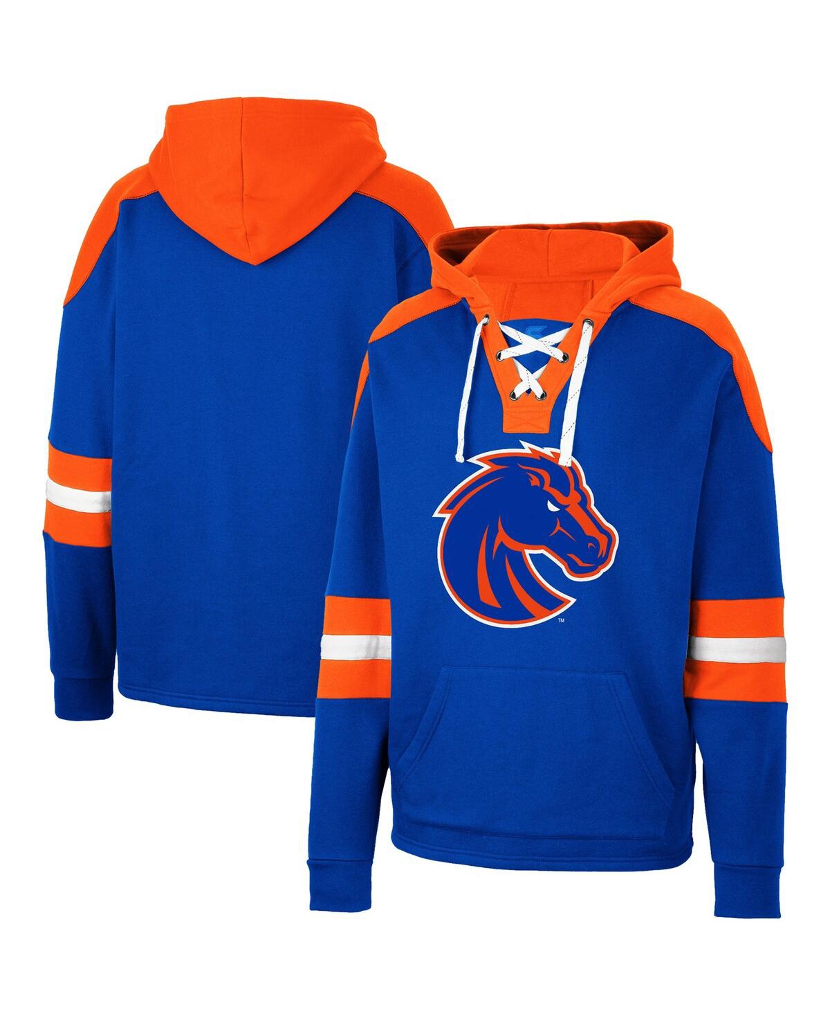 Shop Colosseum Men's  Royal Boise State Broncos Lace-up 4.0 Pullover Hoodie