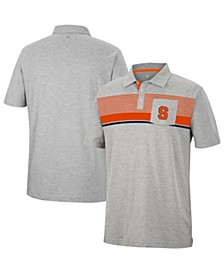 Men's Heathered Gray Syracuse Orange Golfer Pocket Polo Shirt
