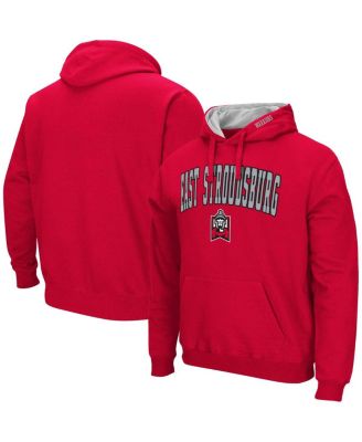 Men's Red East Stroudsburg Warriors Arch & Logo Pullover Hoodie