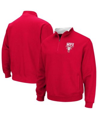 Men's Red Worcester Polytechnic Institute Engineers Tortugas Quarter-Zip Sweatshirt