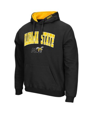 Men's Black Alabama State Hornets Arch & Logo Pullover Hoodie