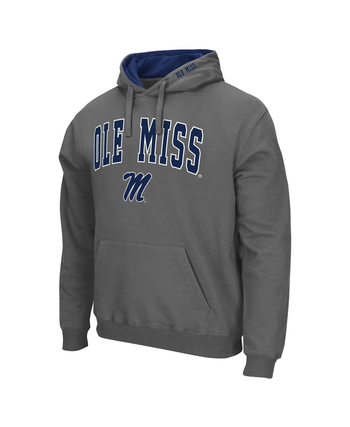 Colosseum Men's  Ole Miss Rebels Arch & Team Logo 3.0 Pullover Hoodie In Charcoal