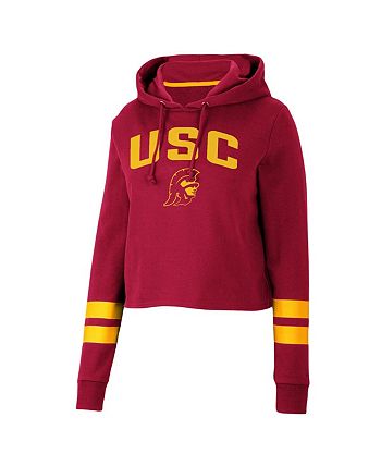 Colosseum Women s Cardinal USC Trojans Throwback Stripe Cropped