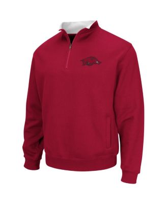 Men's Cardinal Arkansas Razorbacks Big and Tall Tortugas Logo Quarter-Zip Sweatshirt