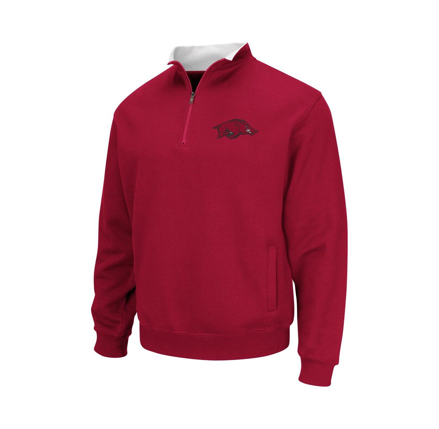 Men's Cardinal Arkansas Razorbacks Big and Tall Tortugas Logo Quarter-Zip Sweatshirt