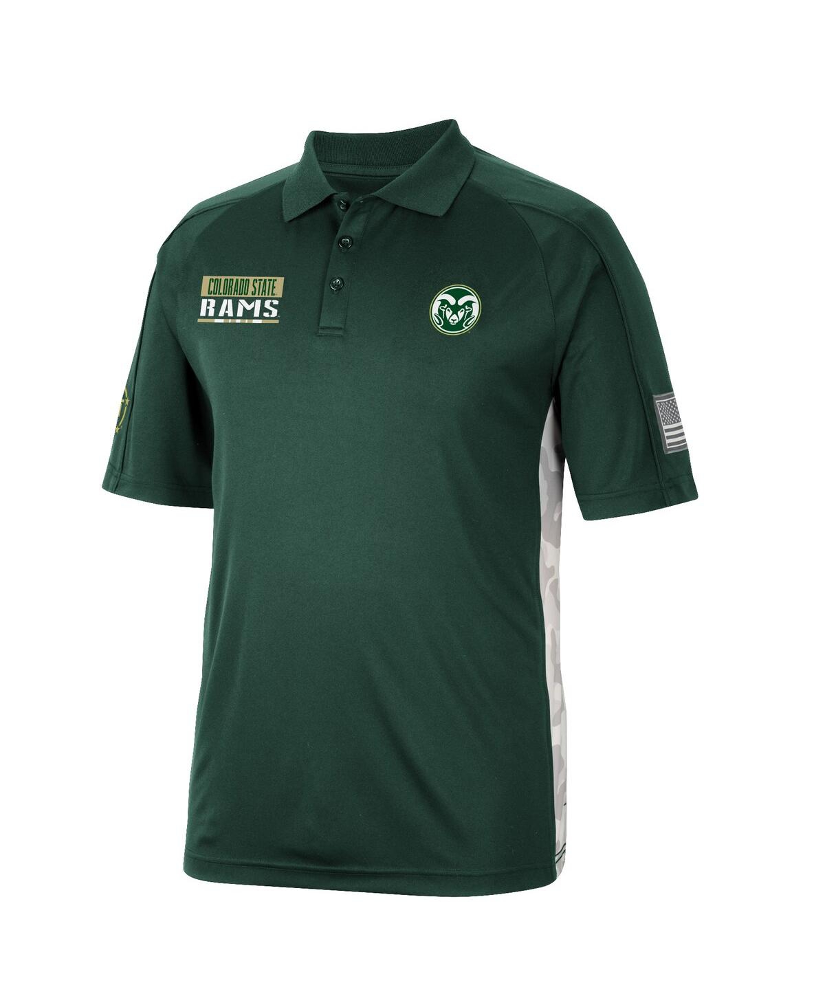 Colosseum Green Colorado State Rams Oht Military Appreciation Snow Camo Polo In Green