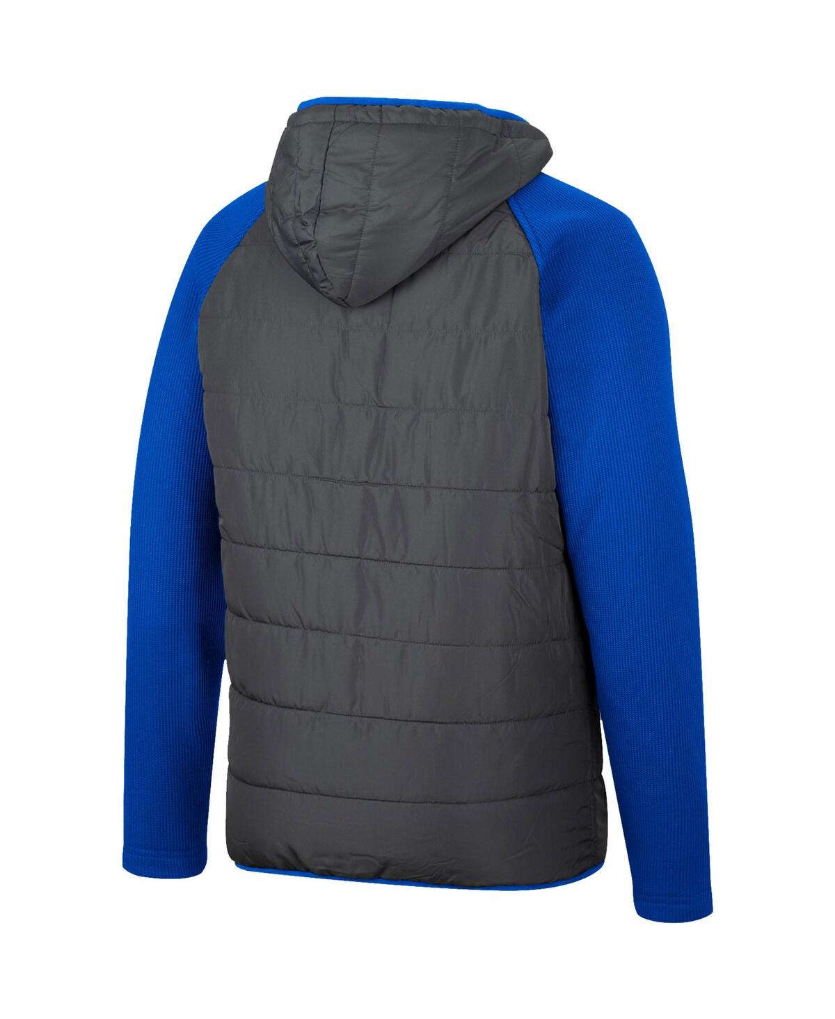 Colosseum Men's  Charcoal, Royal Air Force Falcons Good On You Raglan Full-zip Jacket In Charcoal,royal