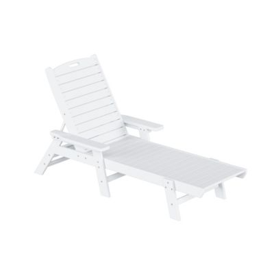 Adirondack Outdoor Chaise Lounge for Patio Garden Poolside (Set of 2)