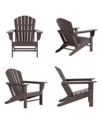 All-Weather Contoured Outdoor Poly Adirondack Chair (Set of 4)