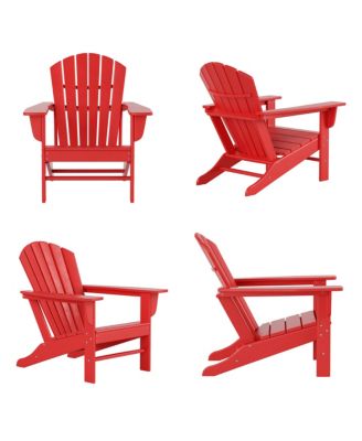 All-Weather Contoured Outdoor Poly Adirondack Chair (Set of 4)